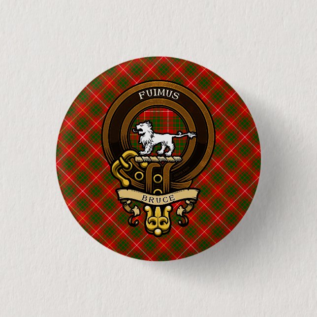 Scottish Clan Bruce Abzeichen und Wappen | Wappen Button (Vorderseite)