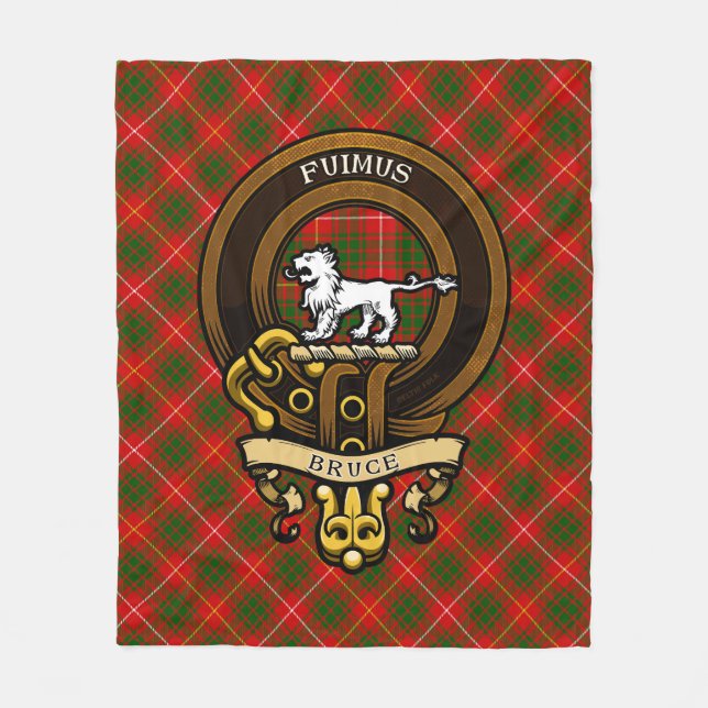 Scottish Clan Bruce Abzeichen und Wappen | Wappen Fleecedecke (Vorderseite)