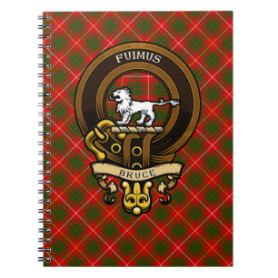Scottish Clan Bruce Abzeichen und Wappen Wappen Notizblock