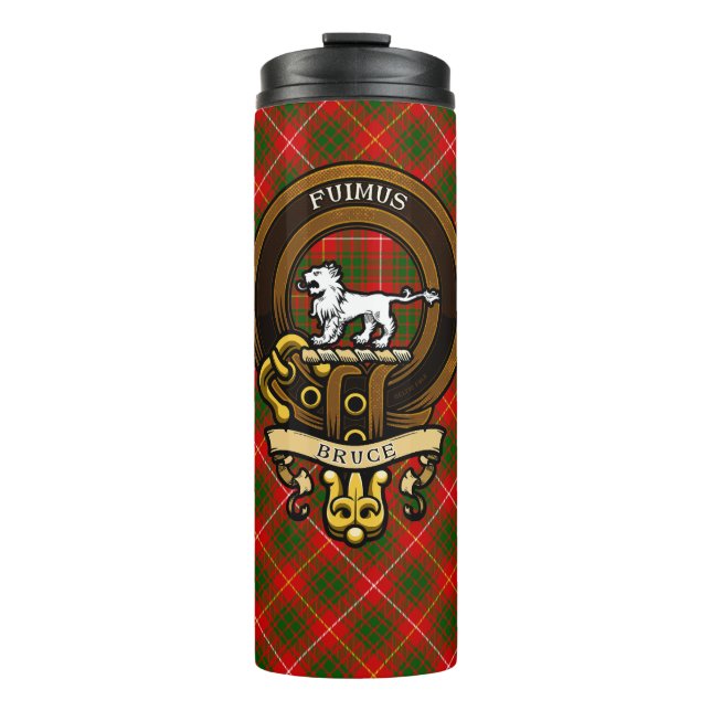 Scottish Clan Bruce Abzeichen und Wappen | Wappen Thermosbecher (Vorderseite)