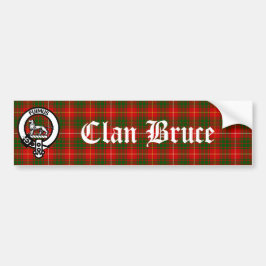 Scottish Clan Bruce Wappen Abzeichen und Tartan Autoaufkleber