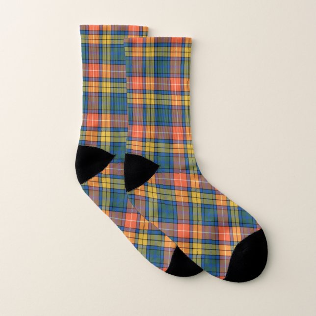 Scottish Clan Buchanan Ancient Tartan Kariert Socken (Paar)