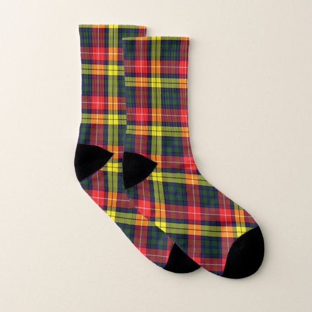 Scottish Clan Buchanan Modern Tartan Kariert Socken (Paar)