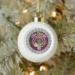 Scottish Clan Carnegie Tartan und Wappen Keramik Kugel-Ornament
