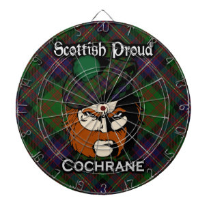 Scottish Clan Cochrane Tartan Dartboard Dartscheibe