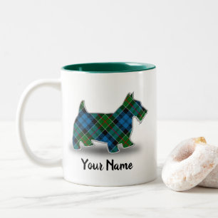 Scottish Clan Colquhoun Tartan Scottish Terrier Zweifarbige Tasse