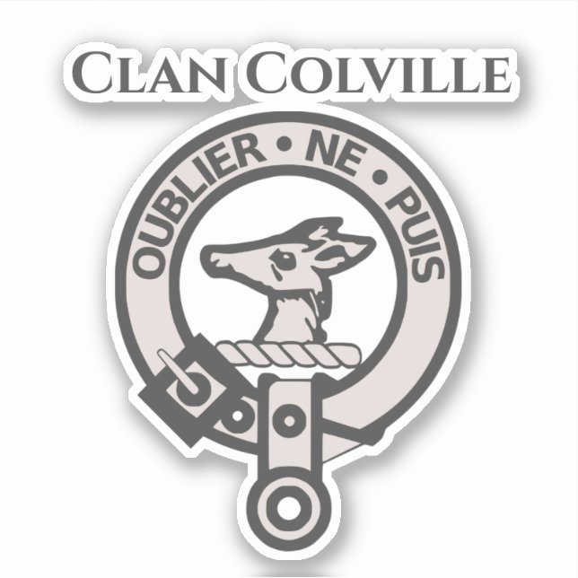 Scottish Clan Colville Wappen Abzeichen Sticker (Vorderseite)
