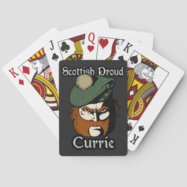 Scottish Clan Currie Tartan Clansman Spielkarten (Rückseite)