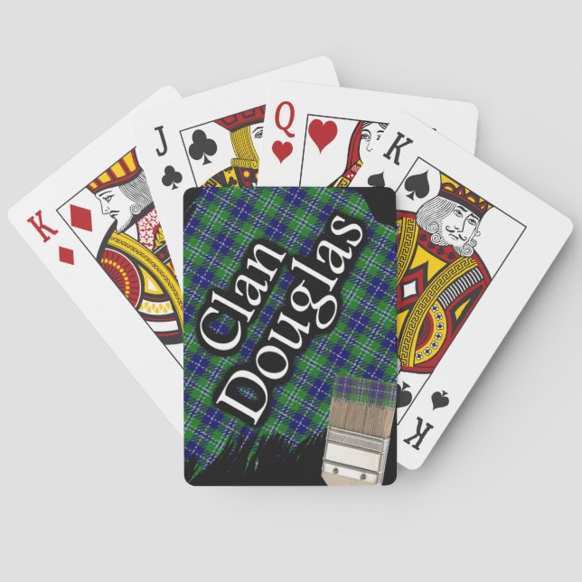 Scottish Clan Douglas Tartan Paint Brush Spielkarten (Rückseite)