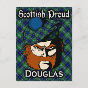 Scottish Clan Douglas Tartan Postcard Postkarte
