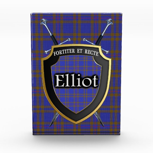 Scottish Clan Elliot Tartan Fotoblock (Vorderseite)
