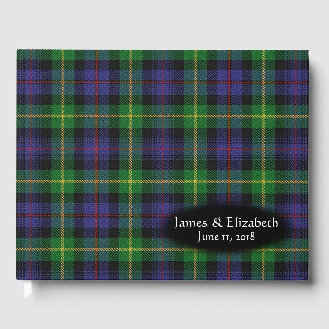Scottish Clan Farquharson Tartan Kariert Wedding Gästebuch (Vorderseite)