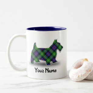 Scottish Clan Farquharson Tartan Scottish Terrier Zweifarbige Tasse
