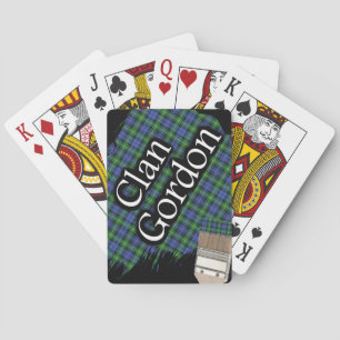 Scottish Clan Gordon Tartan Paint Brush Spielkarten