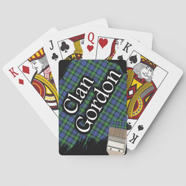 Scottish Clan Gordon Tartan Paint Brush Spielkarten (Rückseite)