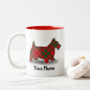 Scottish Clan Grant Tartan Scottish Terrier Zweifarbige Tasse