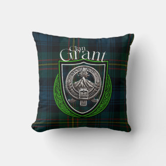 Scottish Clan Grant Tartan und Wappen Kissen
