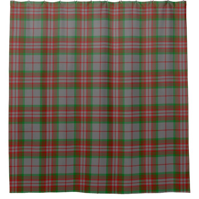 Scottish Clan Gray Tartan Kariert Duschvorhang (Vorderseite)
