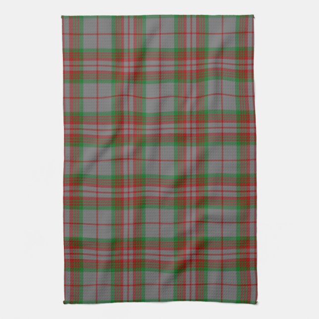 Scottish Clan Gray Tartan Kariert Geschirrtuch (Vertikal)