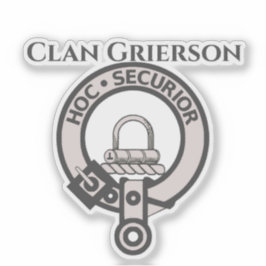 Scottish Clan Grierson Wappen Abzeichen Sticker