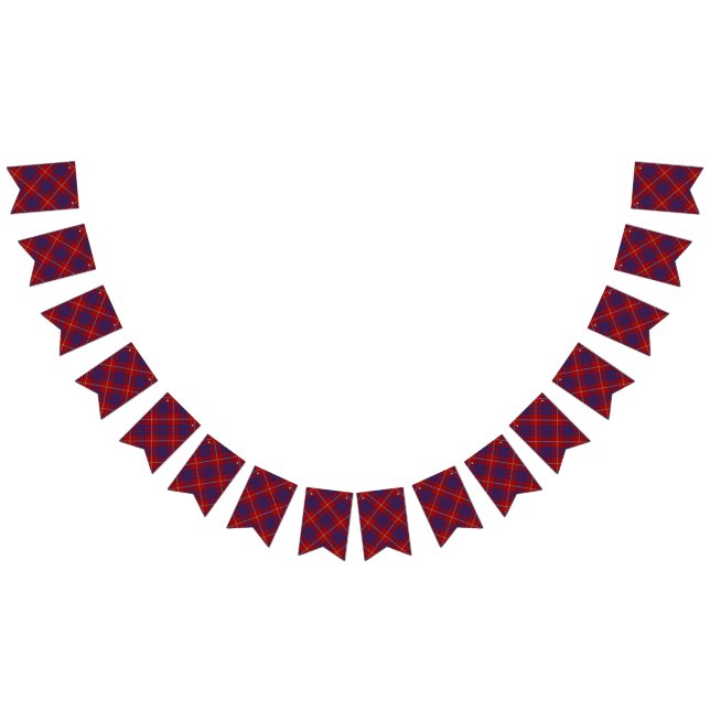 Scottish Clan Hamilton Red und Blue Tartan Wimpelkette (Alle)
