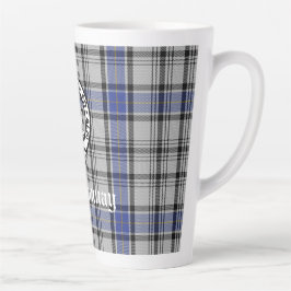 Scottish Clan Hannay Wappen Abzeichen und Tartan C Milchtasse
