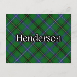 Scottish Clan Henderson Tartan Postcard Postkarte