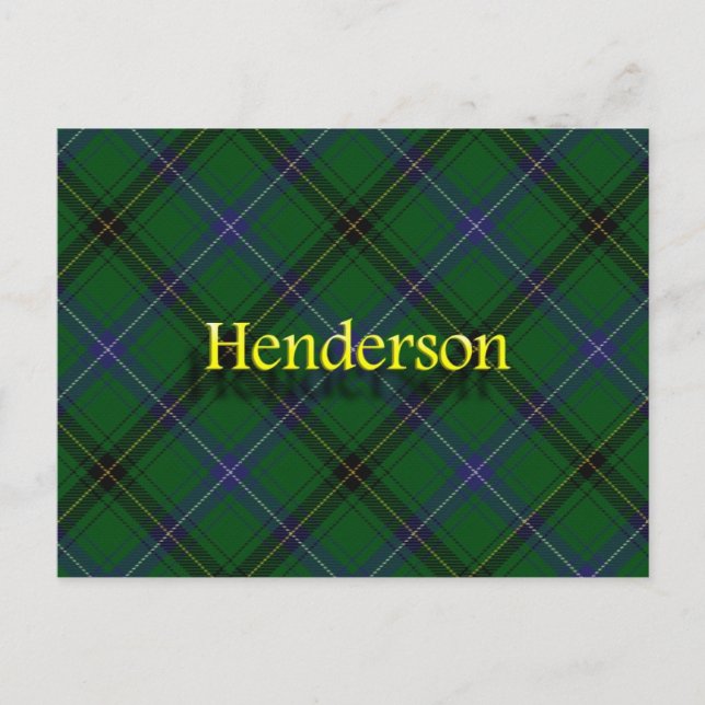 Scottish Clan Henderson Tartan Postkarte (Vorderseite)