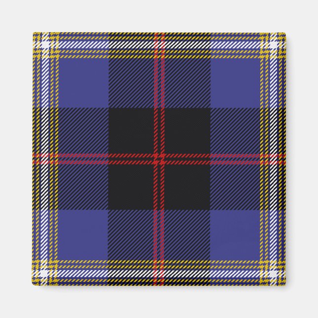Scottish Clan Hill Tartan Pläd Magnet (Vorne)