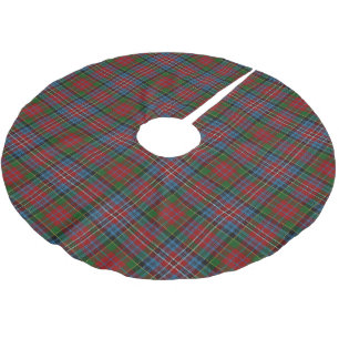 Scottish Clan Kidd Red Green Blue Tartan Polyester Weihnachtsbaumdecke