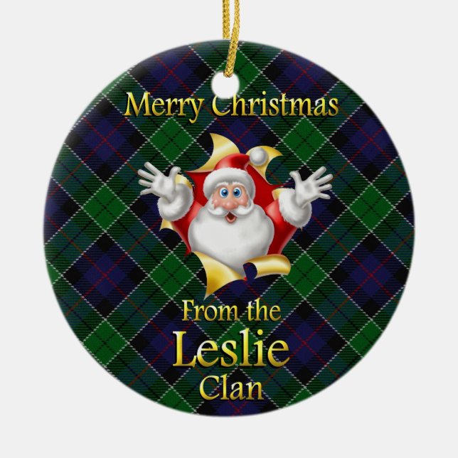 Scottish Clan Leslie Christmas Ornament (Vorne)