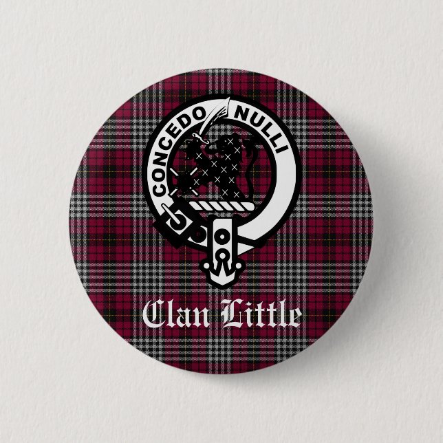 Scottish Clan Little Wappen Abzeichen und Tartan C Button (Vorderseite)