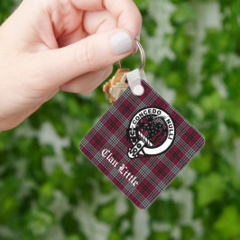 Scottish Clan Little Wappen Abzeichen und Tartan C Schlüsselanhänger