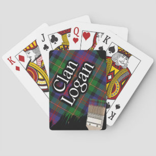 Scottish Clan Logan Tartan Paint Brush Spielkarten