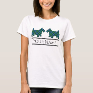 Scottish Clan Lyon Tartan Scottie Dogs T-Shirt