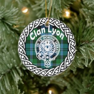 Scottish Clan Lyon Tartan und Wappen Keramik Ornament