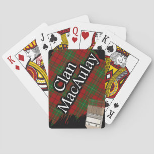 Scottish Clan MacAulay Tartan Paint Brush Spielkarten