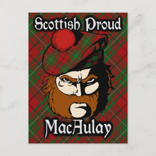 Scottish Clan MacAulay Tartan Postcard Postkarte