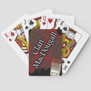 Scottish Clan MacDougall Tartan Paint Brush Spielkarten