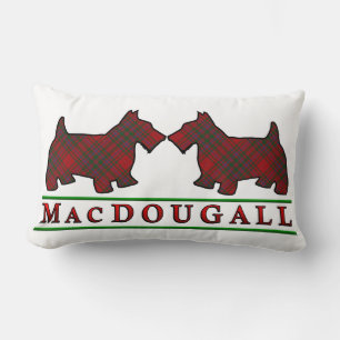 Scottish Clan MacDougall Tartan Scottie Dogs Lendenkissen