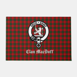 Scottish Clan MacDuff Tartan und Wappen Abzeichen Fußmatte