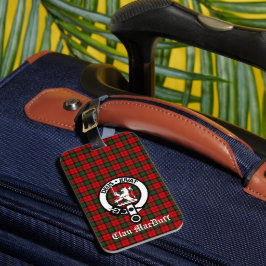 Scottish Clan MacDuff Tartan und Wappen Abzeichen Gepäckanhänger
