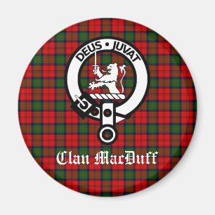 Scottish Clan MacDuff Tartan und Wappen Abzeichen Magnet