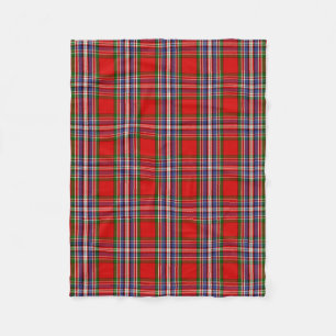 Scottish Clan MacFarlane Red Tartan Kariert Fleecedecke