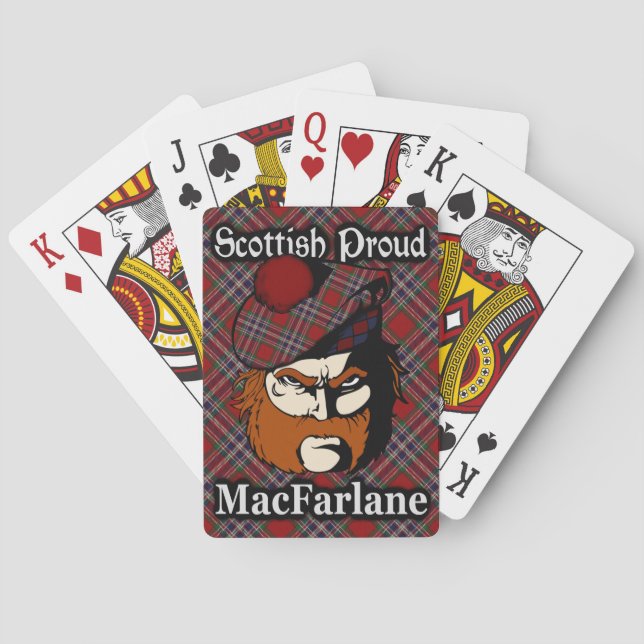 Scottish Clan MacFarlane Tartan Deck Spielkarten (Rückseite)