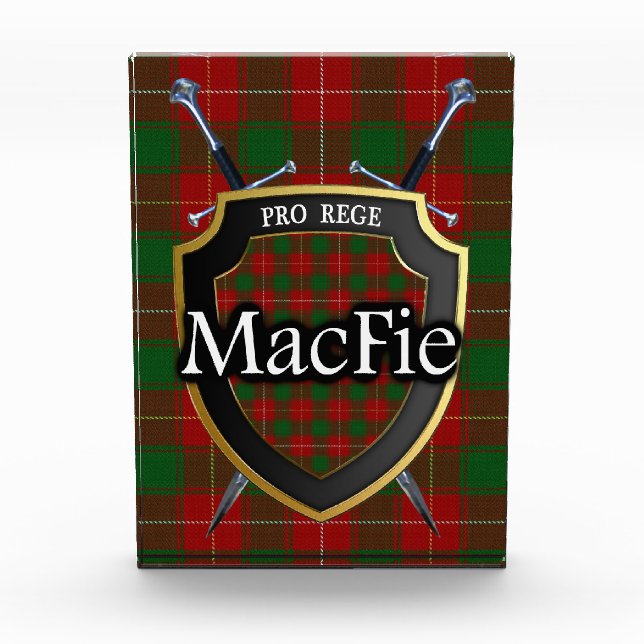Scottish Clan MacFie Tartan Fotoblock (Vorderseite)