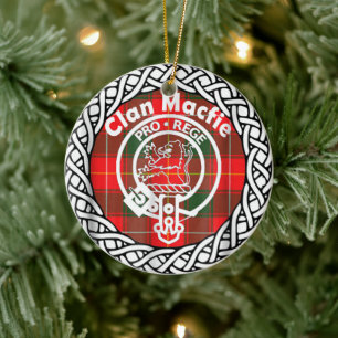 Scottish Clan Macfie Tartan und Wappen Keramik Ornament