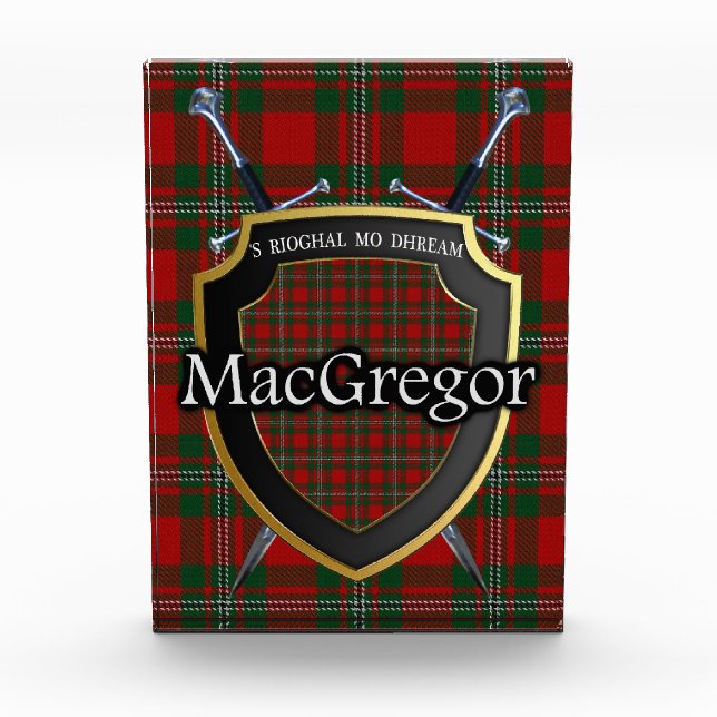 Scottish Clan MacGregor Tartan Fotoblock (Vorderseite)