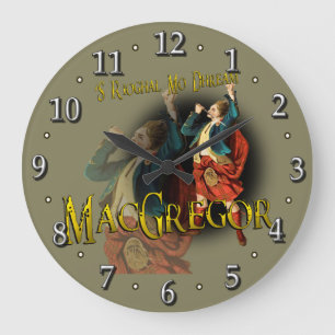 Scottish Clan MacGregor Tartan Große Wanduhr