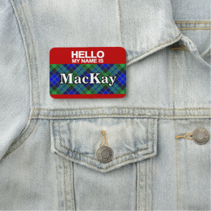 Scottish Clan MacKay Tartan Kariert Namensschild